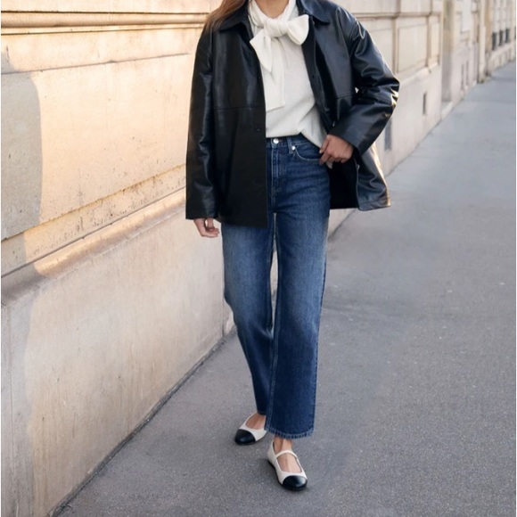 ROSAE PARIS Le Doyle Leather Jacket Size - US 10 Large - Picture 2 of 11